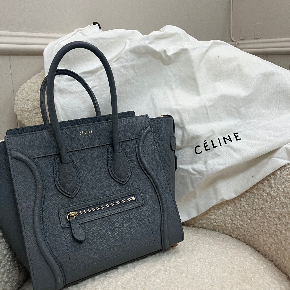 MICRO CELINE LUGGAGE HANDBAG IN BABY DRUMMED CALFSKIN
